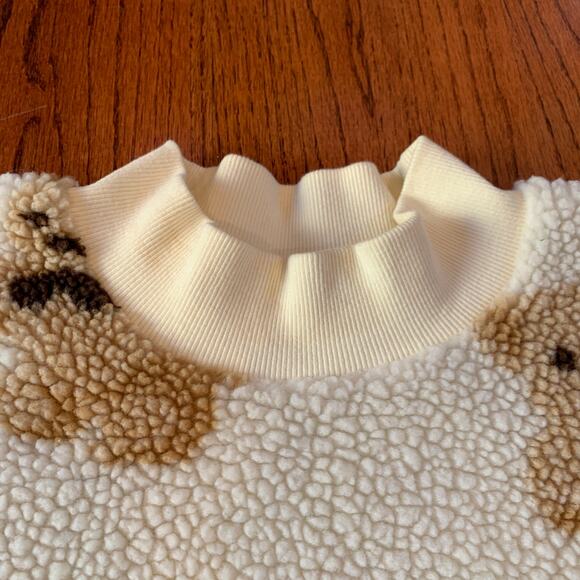 Smitn Bebe Teddy Bear Pullover Sweatshirt | Cream Tan Brown | One Size - Picture 6 of 11